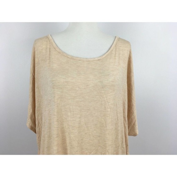 Bobeau Womens Top Cold Shoulder Crewneck Short Sleeve Tee Pink Plus Size 1X - Picture 3 of 12